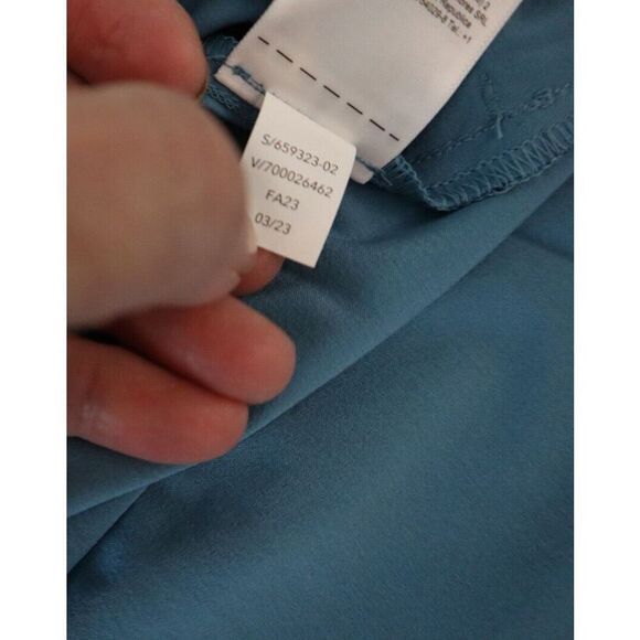 Athleta 659323-02 Women's Sz XS Blue Savannah Strap Drawstring Waist Mini Dress - Picture 10 of 11